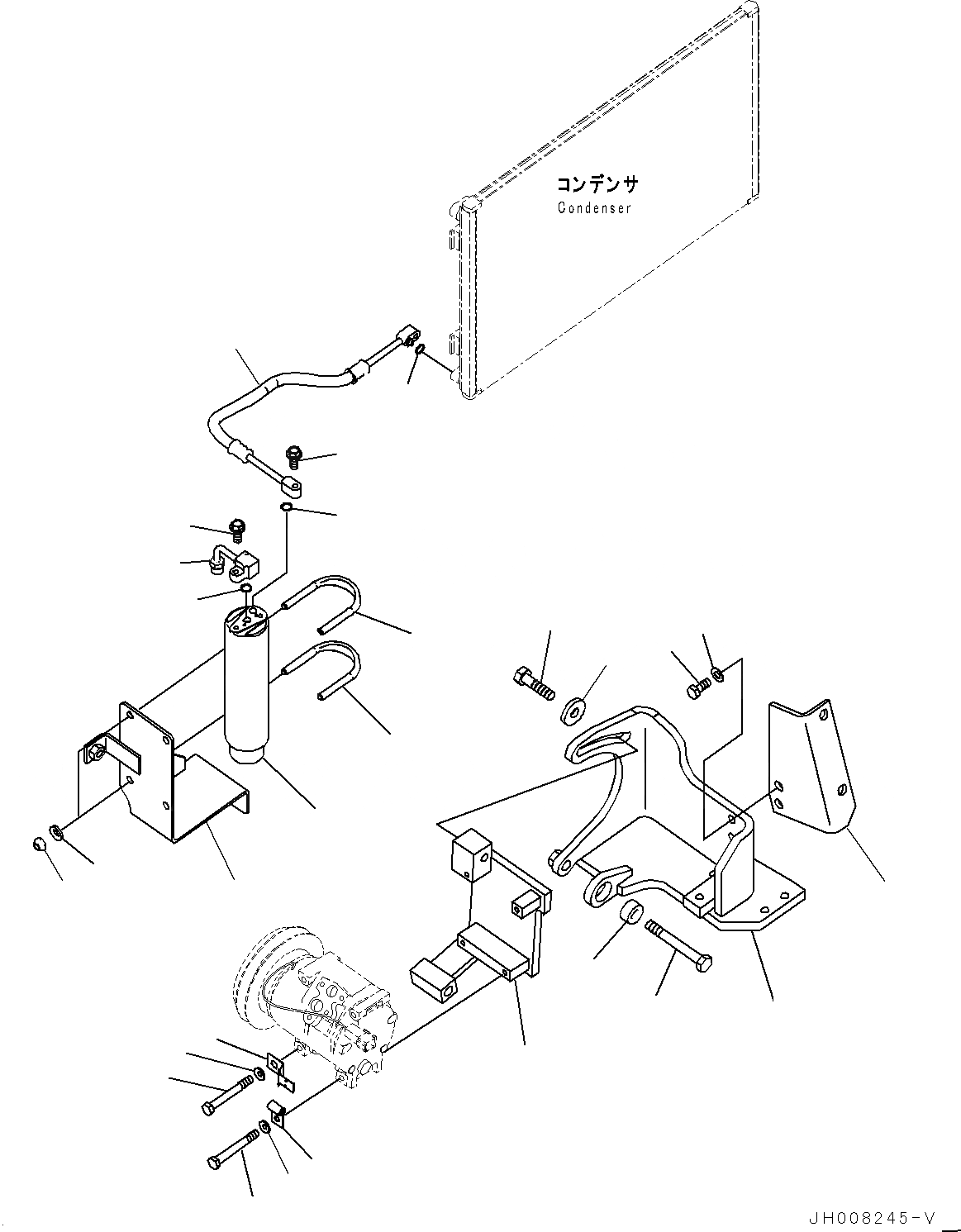 Схема запчастей Komatsu PC350-8 - БЛОК КОНДИЦИОНЕРА, КОМПРЕССОР КРЕПЛЕНИЕ (№-) БЛОК КОНДИЦИОНЕРА