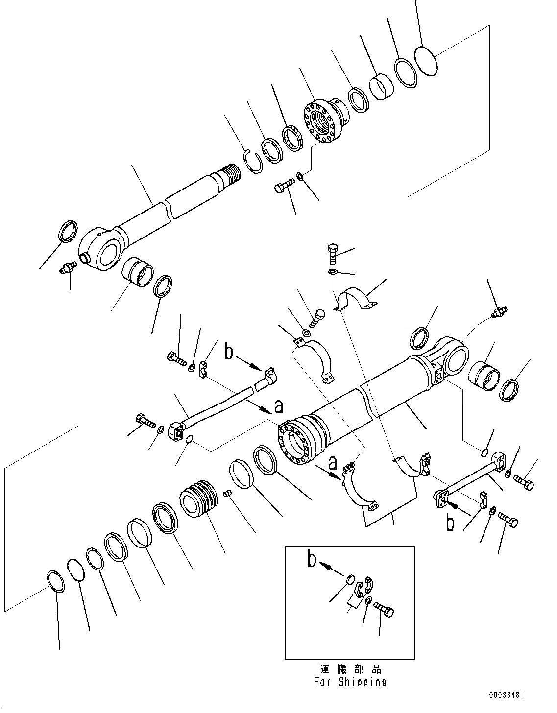 Схема запчастей Komatsu PC350-8 - РУКОЯТЬ, ЦИЛИНДР КОВША (№-8) РУКОЯТЬ, .M, УСИЛ.ENED, ЧАС. СИСТ. СМАЗКИ ТИП
