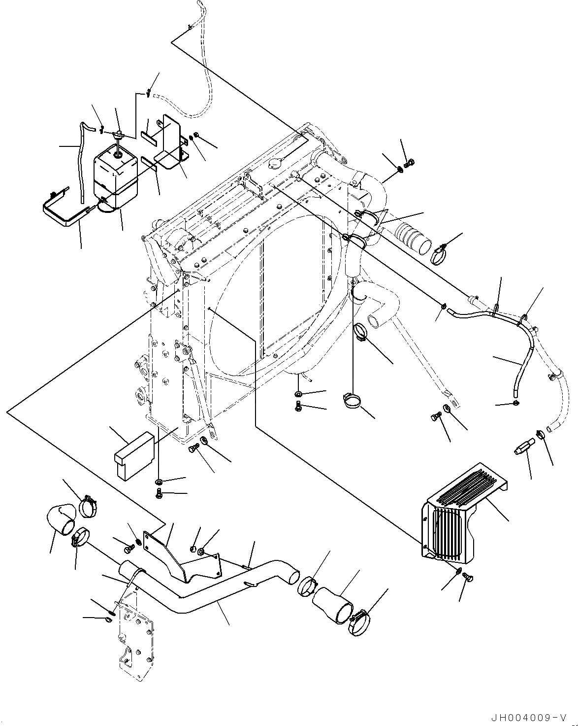 Схема запчастей Komatsu PC300-8 - СИСТЕМА ОХЛАЖДЕНИЯ, ВОЗД. ЛИНИЯ ОХЛАЖДЕНИЯ И SUB-БАК (№-) СИСТЕМА ОХЛАЖДЕНИЯ, С АВТОМАТИЧ. КОНДИЦ. ВОЗДУХА, БОЛ. WIND QUANTITY