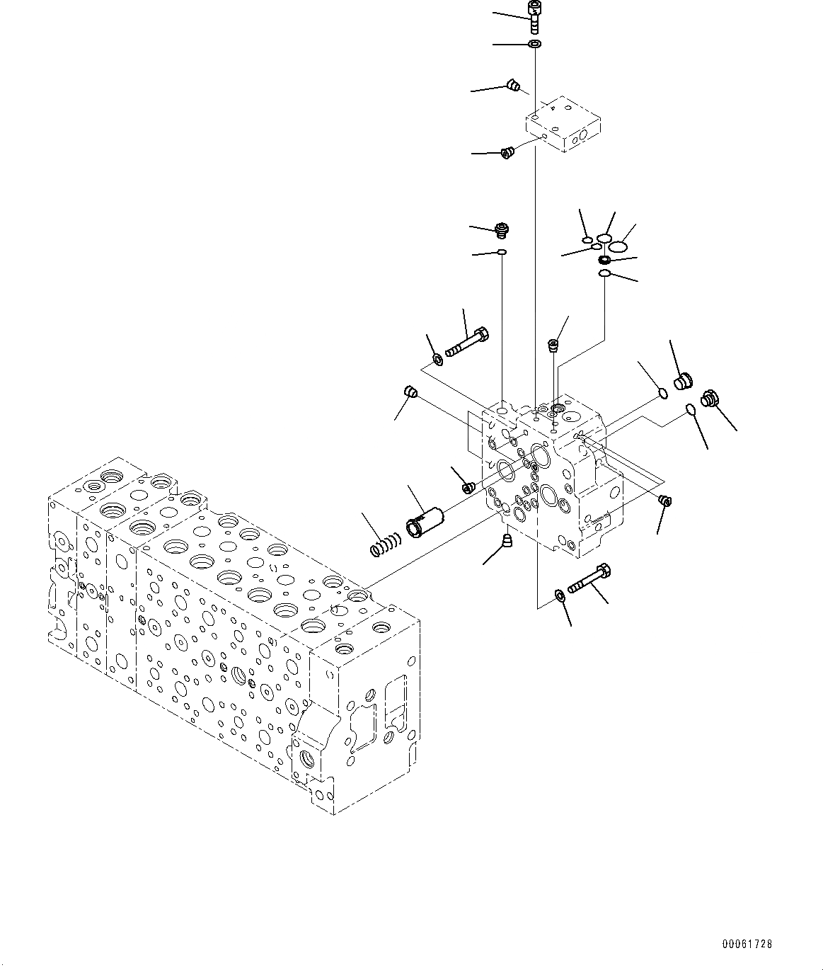 Схема запчастей Komatsu PC300-8 - УПРАВЛЯЮЩ. КЛАПАН, 8-СЕКЦИОНН. (/) (№-) УПРАВЛЯЮЩ. КЛАПАН, -ДОПОЛН. АКТУАТОР ТРУБЫ, АККУМУЛЯТОР