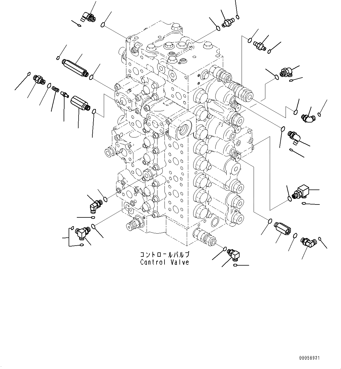 Схема запчастей Komatsu PC300-8 - УПРАВЛЯЮЩ. КЛАПАН, УПРАВЛЯЮЩ. КЛАПАН КОМПОНЕНТЫ (/) (№-) УПРАВЛЯЮЩ. КЛАПАН, -ДОПОЛН. АКТУАТОР ТРУБЫ, АККУМУЛЯТОР, СТРЕЛА И РУКОЯТЬ ANTI-DROP КЛАПАН, БЫСТРОСЪЕМН. МЕХ-М, KAL