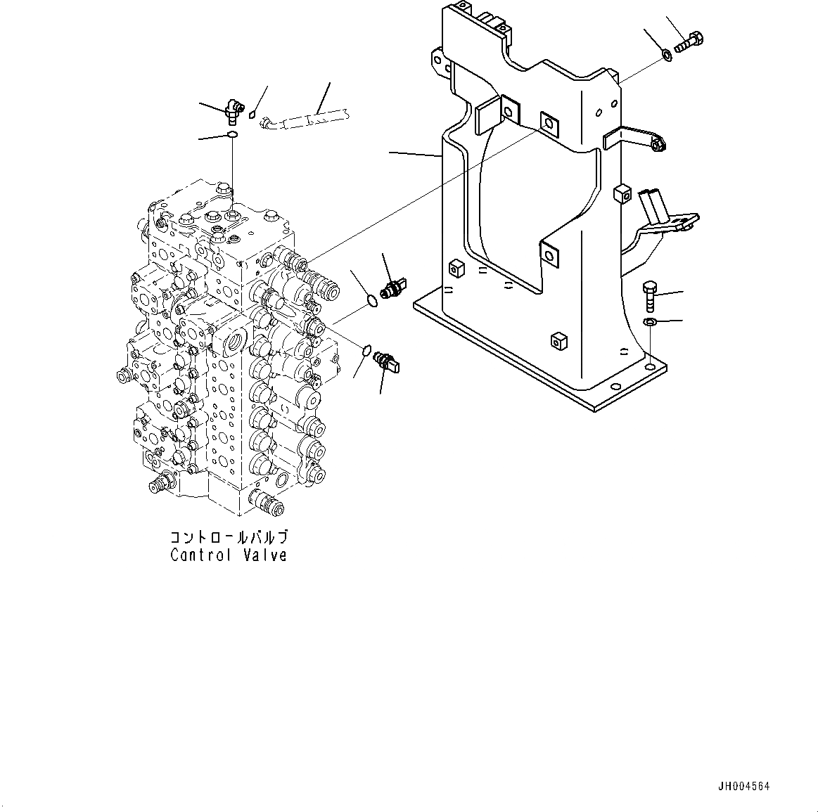 Схема запчастей Komatsu PC300-8 - УПРАВЛЯЮЩ. КЛАПАН, КОРПУС КЛАПАНА (№-) УПРАВЛЯЮЩ. КЛАПАН, -ДОПОЛН. АКТУАТОР ТРУБЫ, АККУМУЛЯТОР, СТРЕЛА И РУКОЯТЬ ANTI-DROP КЛАПАН, БЫСТРОСЪЕМН. МЕХ-М, KAL