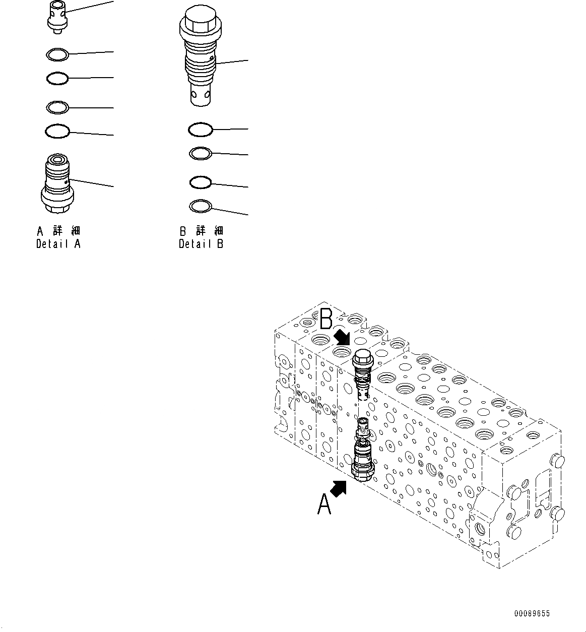 Схема запчастей Komatsu PC300-8 - УПРАВЛЯЮЩ. КЛАПАН, 9-СЕКЦИОНН. (/) (№-) УПРАВЛЯЮЩ. КЛАПАН, -ДОПОЛН. АКТУАТОР ТРУБЫ, АККУМУЛЯТОР