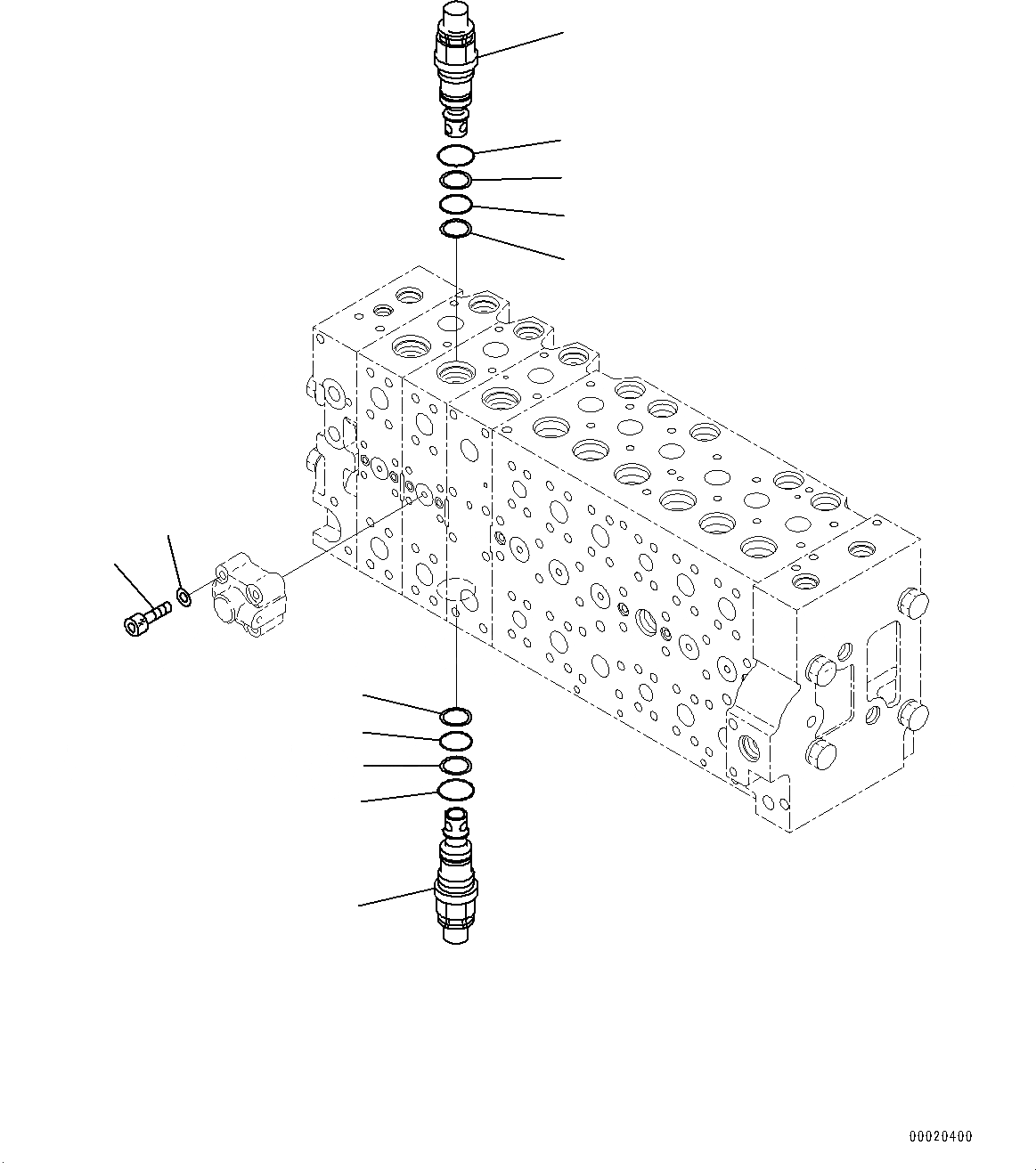 Схема запчастей Komatsu PC300-8 - УПРАВЛЯЮЩ. КЛАПАН, 9-СЕКЦИОНН. (/) (№-) УПРАВЛЯЮЩ. КЛАПАН, -ДОПОЛН. АКТУАТОР ТРУБЫ, АККУМУЛЯТОР