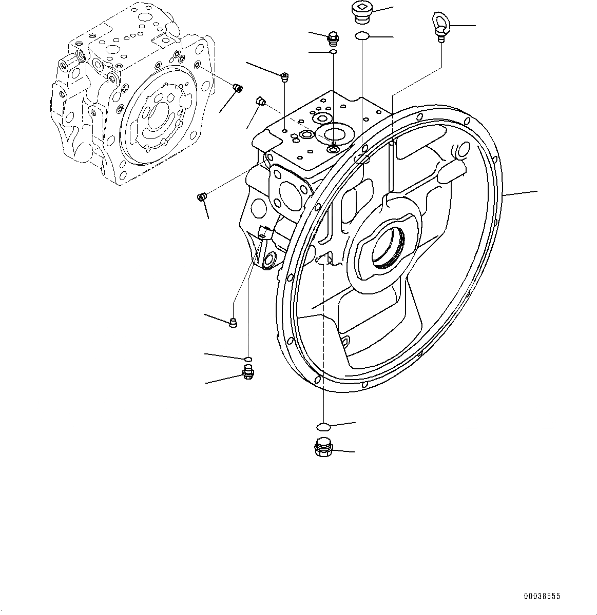 Схема запчастей Komatsu PC300-8 - ПОРШЕНЬ НАСОС, ВНУТР. ЧАСТИ (/) (№77-) ПОРШЕНЬ НАСОС