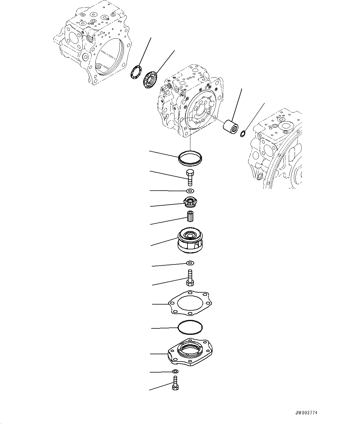 Схема запчастей Komatsu PC300-8 - ПОРШЕНЬ НАСОС, ВНУТР. ЧАСТИ (/) (№77-) ПОРШЕНЬ НАСОС