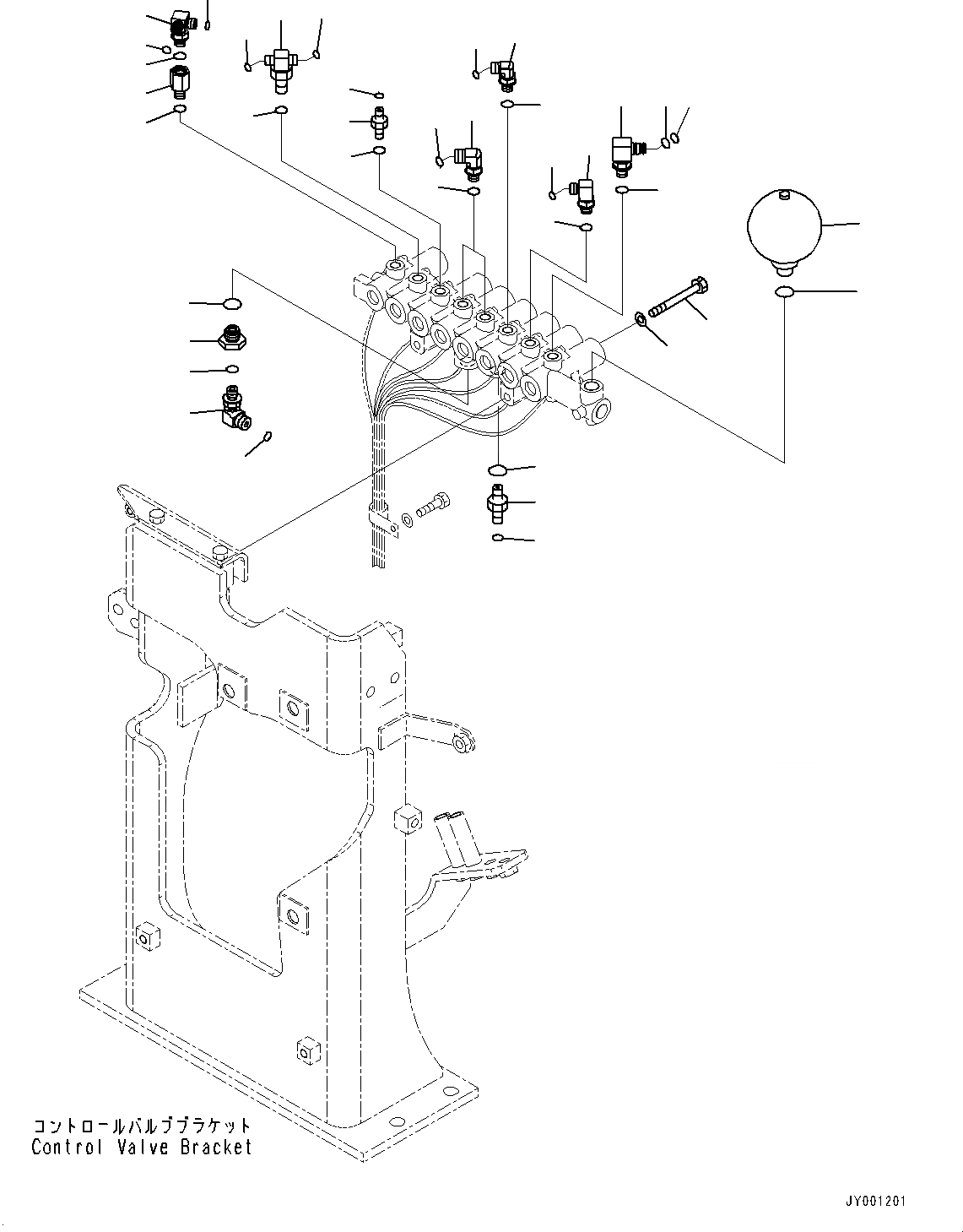 Схема запчастей Komatsu PC300-8 - СОЛЕНОИДНЫЙ КЛАПАН ТРУБЫ (№-) СОЛЕНОИДНЫЙ КЛАПАН ТРУБЫ, ДОПОЛН. АКТУАТОР ТРУБЫ, АККУМУЛЯТОР