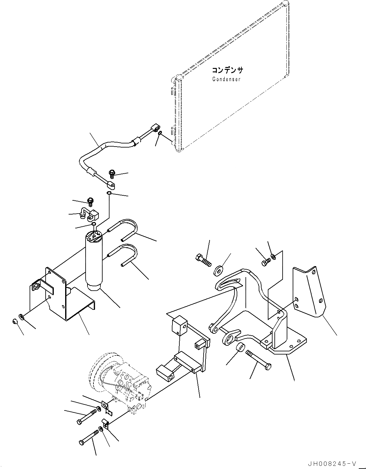 Схема запчастей Komatsu PC300-8 - БЛОК КОНДИЦИОНЕРА, КОМПРЕССОР КРЕПЛЕНИЕ (№-) БЛОК КОНДИЦИОНЕРА, PROVISION ДЛЯ WEBASTO ОБОГРЕВАТЕЛЬ.