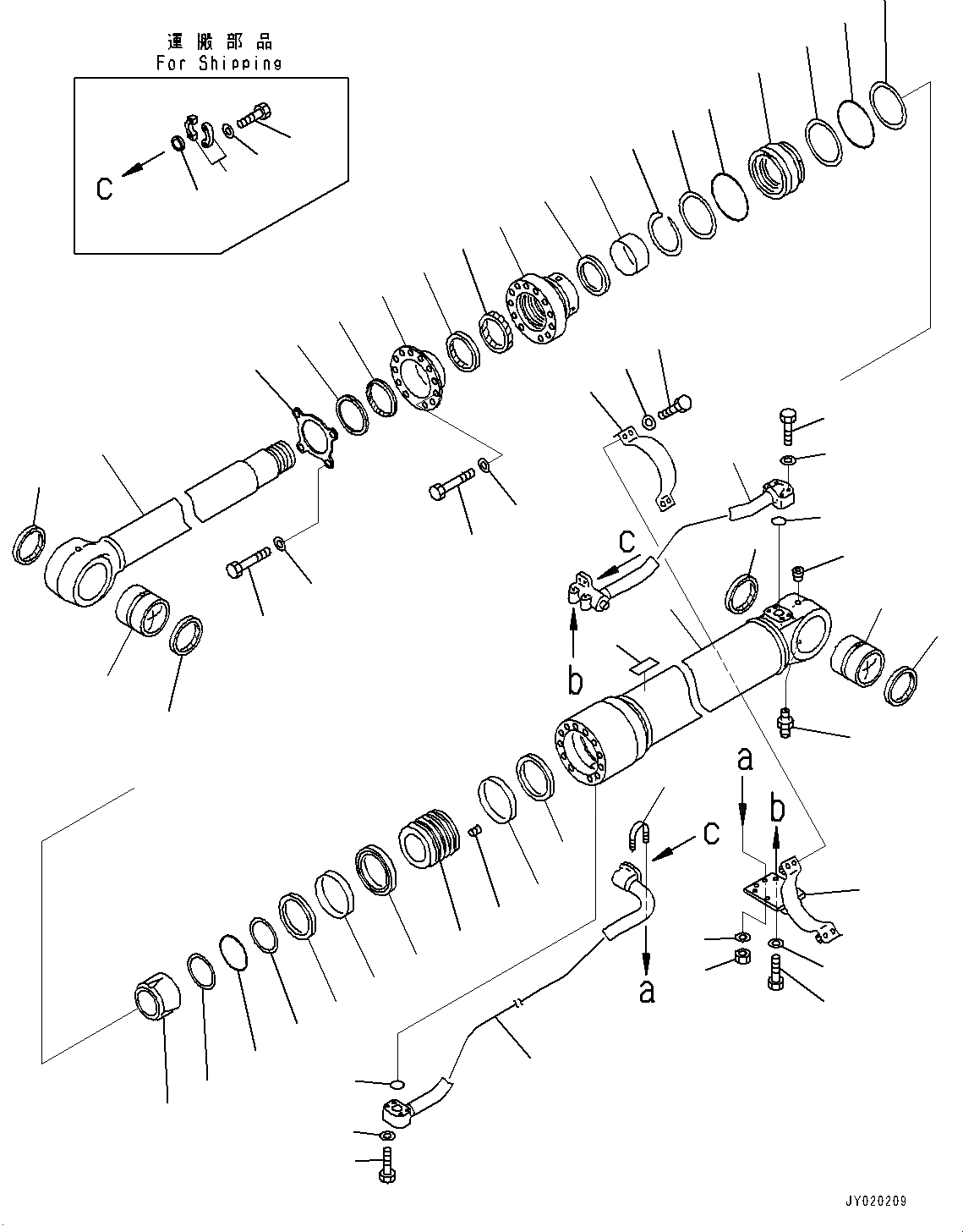 Схема запчастей Komatsu PC300-8 - ЦИЛИНДР СТРЕЛЫ, ЛЕВ. (№77-77) ЦИЛИНДР СТРЕЛЫ, ЧАС. СИСТ. СМАЗКИ ТИП, EXTREME МОРОЗОУСТОЙЧИВ. СПЕЦИФ-Я (-DEG C)