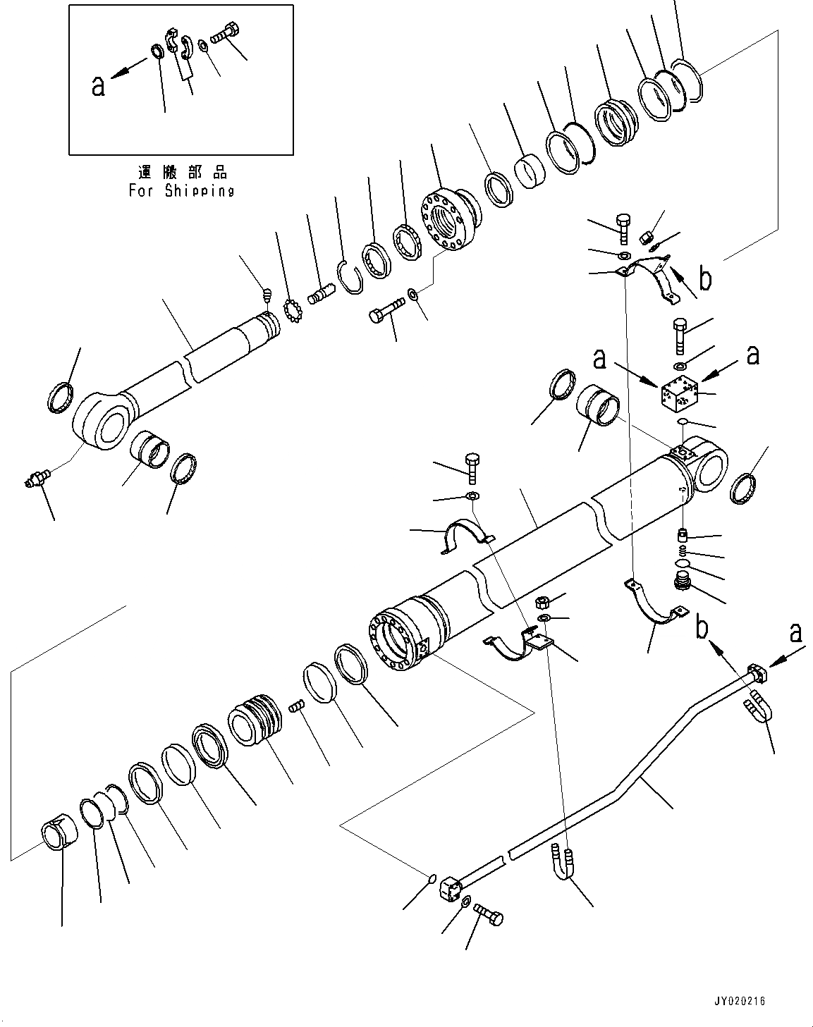 Схема запчастей Komatsu PC300-8 - ЦИЛИНДР РУКОЯТИ, ВНУТР. ЧАСТИ (№-8) ЦИЛИНДР РУКОЯТИ, ЧАС. СИСТ. СМАЗКИ ТИП