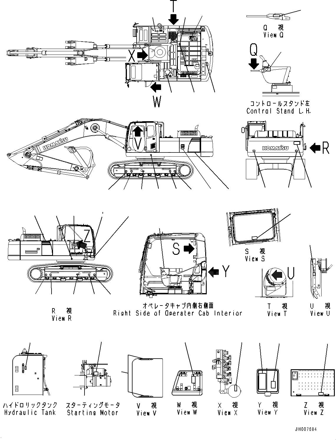 Схема запчастей Komatsu PC300-8 - МАРКИРОВКА (№-) МАРКИРОВКА, АРАБСК.-АНГЛ.