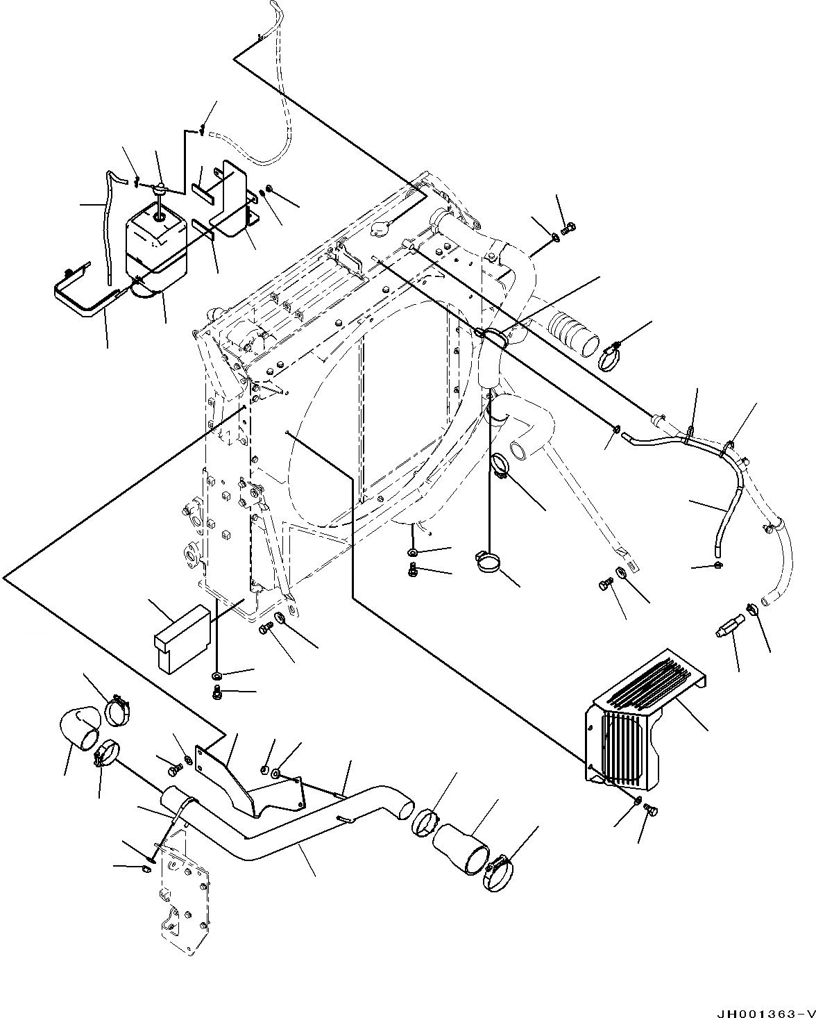 Схема запчастей Komatsu PC300LC-8 - СИСТЕМА ОХЛАЖДЕНИЯ, ВОЗД. ЛИНИЯ ОХЛАЖДЕНИЯ И SUB-БАК (№-) СИСТЕМА ОХЛАЖДЕНИЯ, БЕЗ АВТОМАТИЧ. КОНДИЦ. ВОЗДУХА
