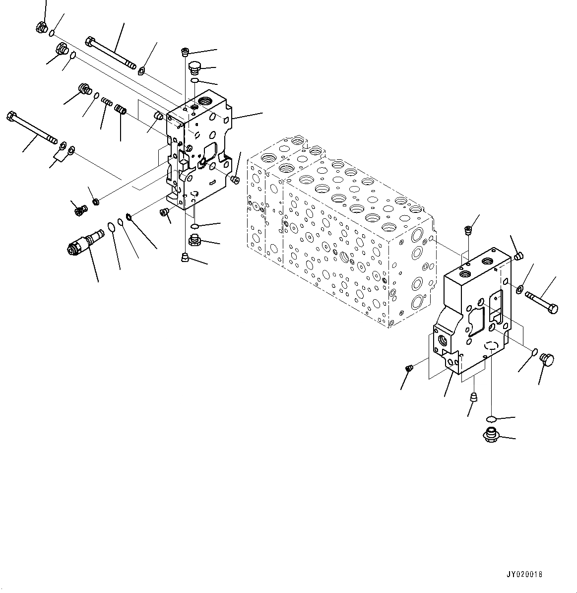 Схема запчастей Komatsu PC300LC-8 - УПРАВЛЯЮЩ. КЛАПАН, 8-СЕКЦИОНН. (7/) (№-8) УПРАВЛЯЮЩ. КЛАПАН, -ДОПОЛН. АКТУАТОР ТРУБЫ, АККУМУЛЯТОР