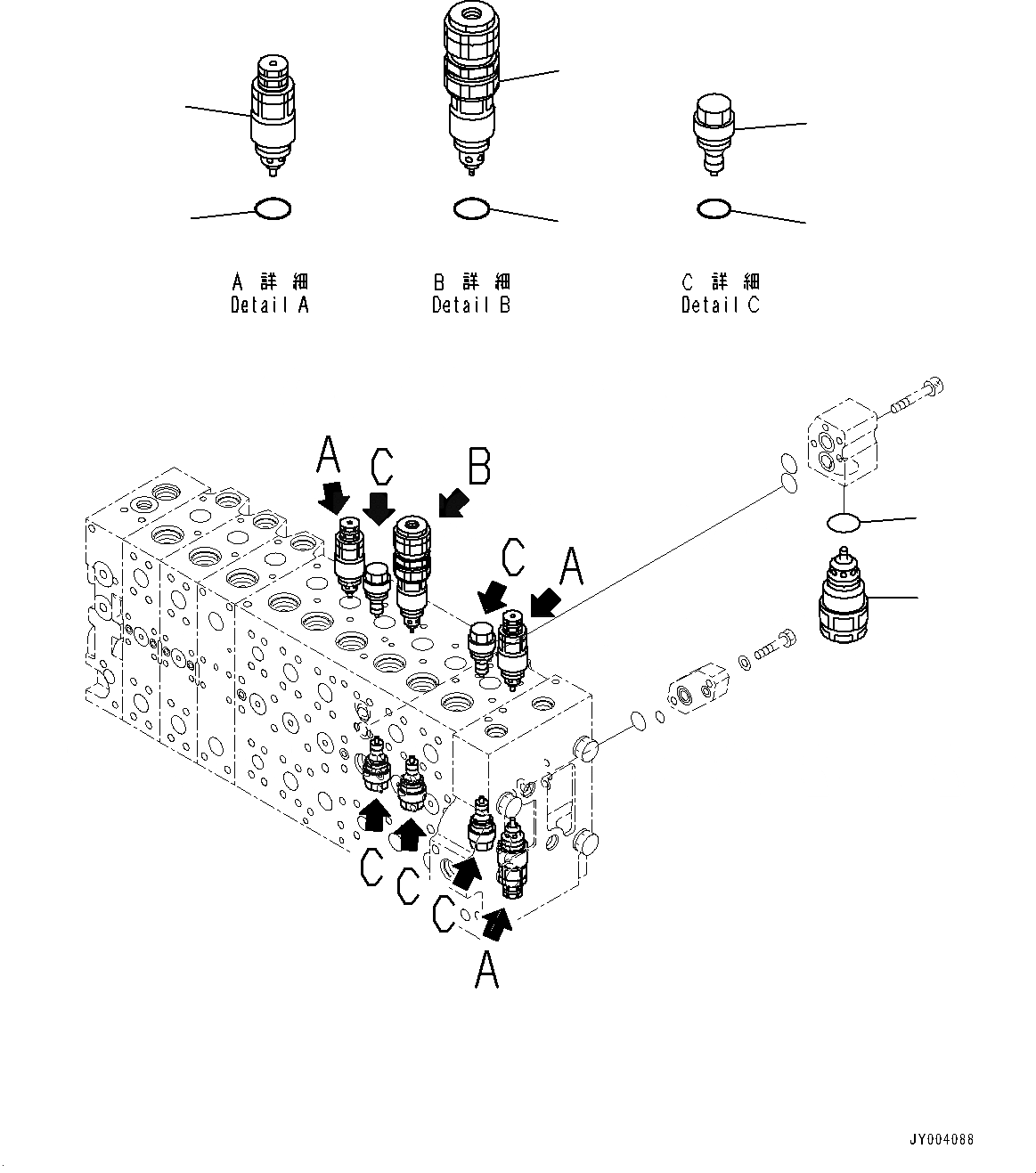 Схема запчастей Komatsu PC300LC-8 - УПРАВЛЯЮЩ. КЛАПАН, 9-СЕКЦИОНН. (/) (№-) УПРАВЛЯЮЩ. КЛАПАН, -ДОПОЛН. АКТУАТОР ТРУБЫ, АККУМУЛЯТОР