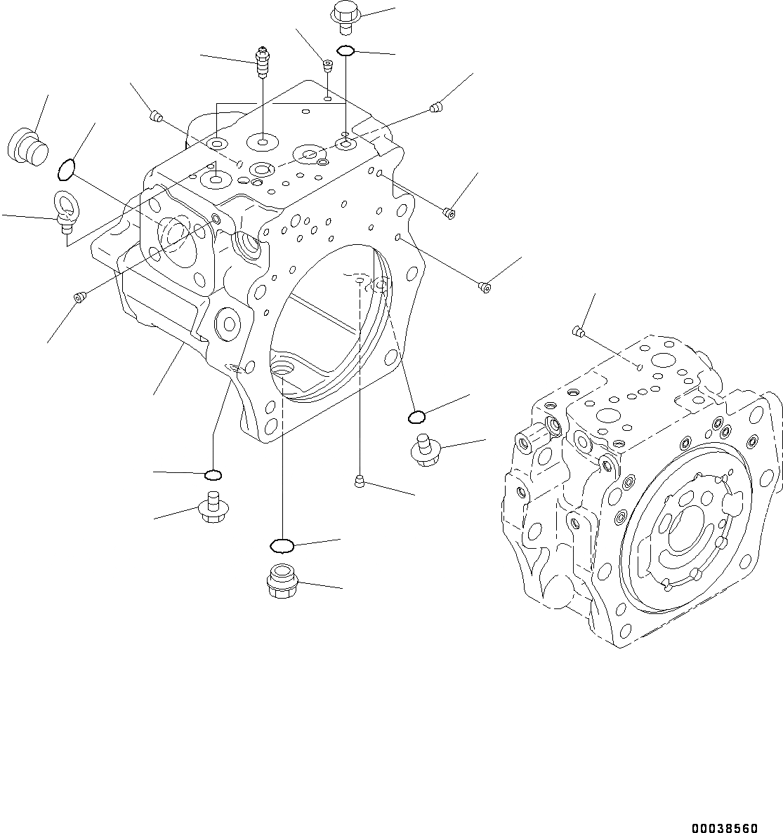 Схема запчастей Komatsu PC300LC-8 - ПОРШЕНЬ НАСОС, ВНУТР. ЧАСТИ (/) (№-7) ПОРШЕНЬ НАСОС