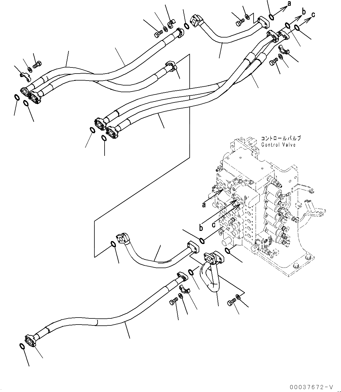 Схема запчастей Komatsu PC300LC-8 - РУКОЯТЬ И КОВШ ТРУБЫ, (/) (№-) РУКОЯТЬ И КОВШ ТРУБЫ, РУКОЯТЬ ГИДРАВЛ DRIFT PREВЕНТИЛЯТОРION КЛАПАН
