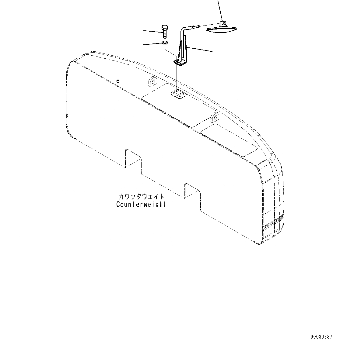 Схема запчастей Komatsu PC300LC-8 - ЗАДН. НИЖН. VIEW ЗЕРКАЛА(№-) ЗАДН. НИЖН. VIEW MIRROR
