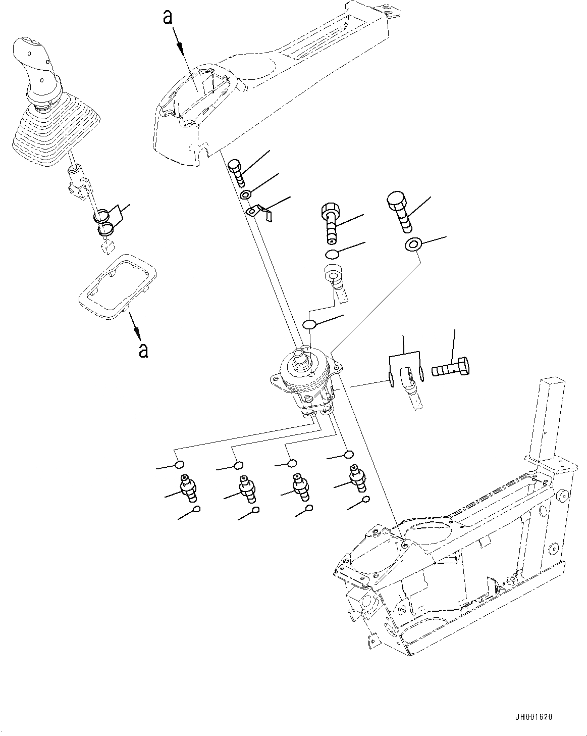 Схема запчастей Komatsu PC350LC-8 - КАБИНА, ПОЛ, РЫЧАГ, ПРАВ. (/) (№-) КАБИНА, ДЛЯ СТРАН ЕС