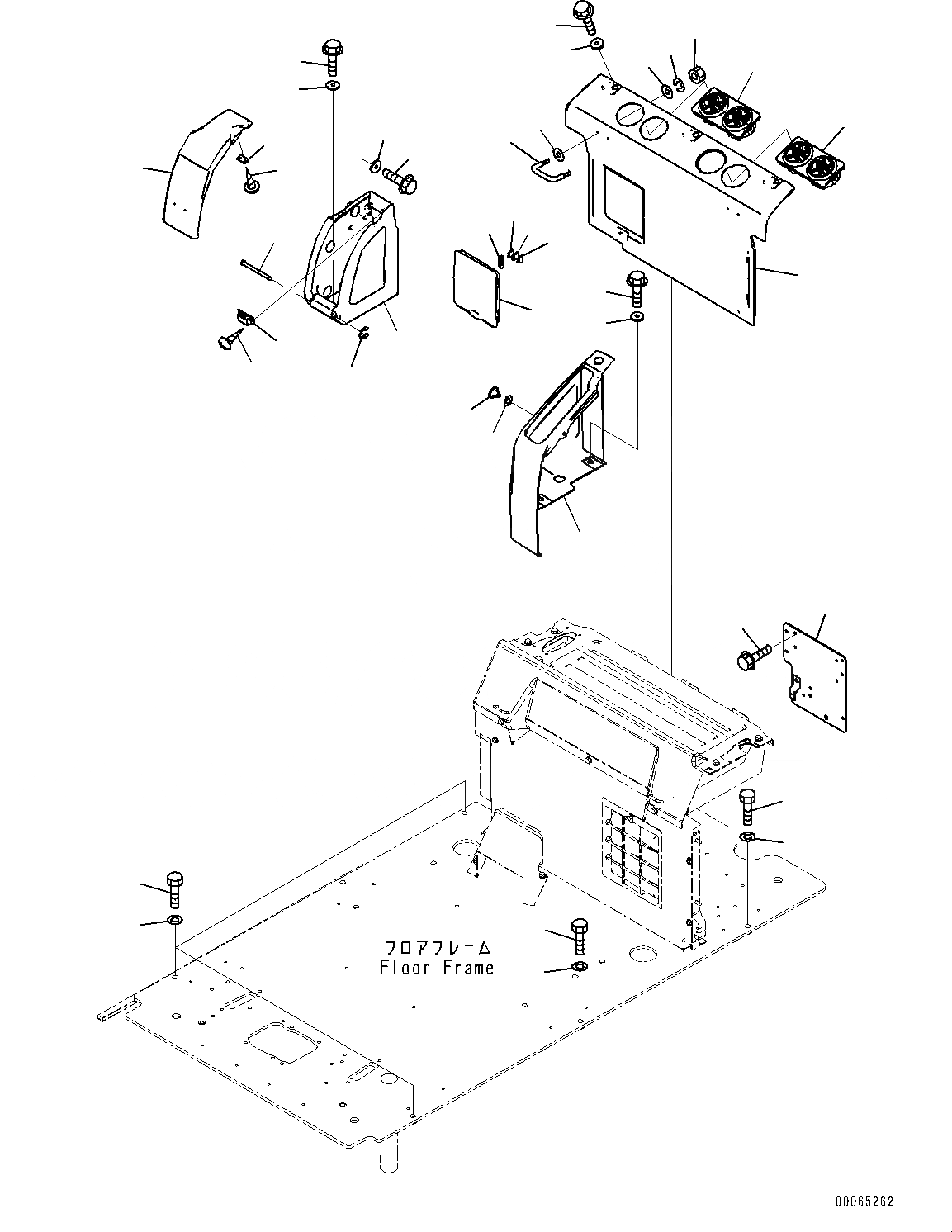 Схема запчастей Komatsu PC350LC-8 - КАБИНА, КАБИНА IN ЧАСТИ, ЗАДН. КРЫШКА (№-) КАБИНА, ЕС ARRANGEMENT, С KOMTRAX, PROVISION ДЛЯ KOMTRAX