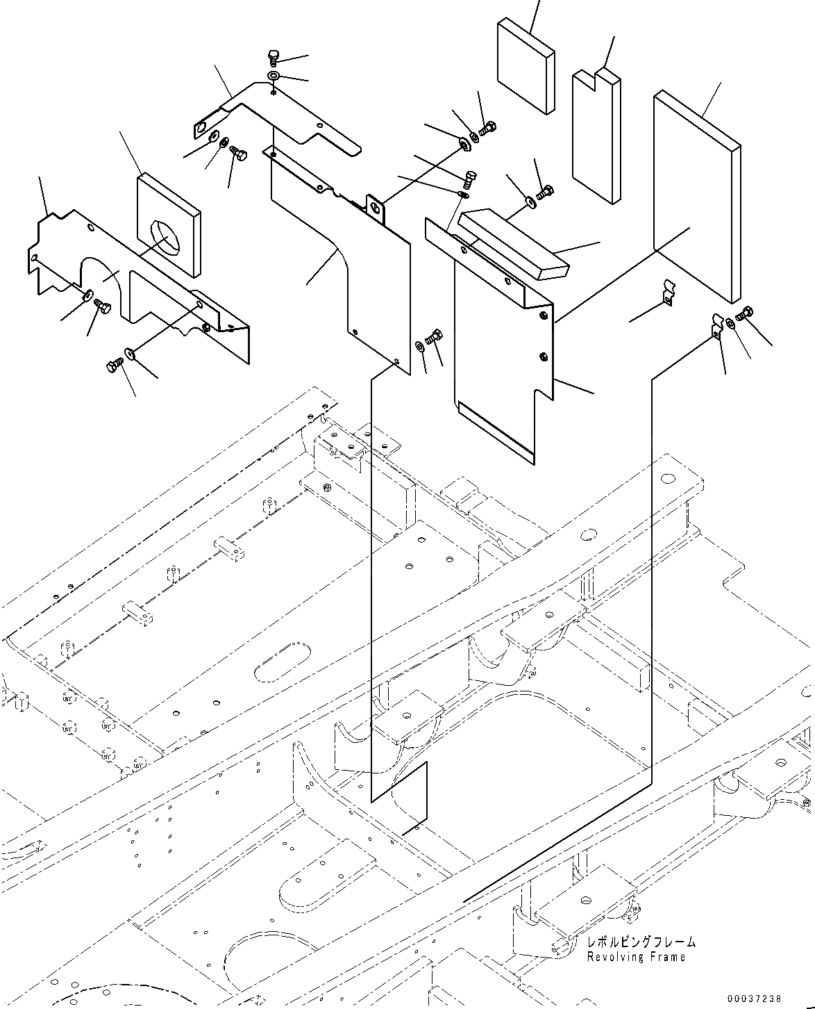 Схема запчастей Komatsu PC350LC-8 - КАБИНА ПЕРЕГОРОДКА., (/) (№-) КАБИНА ПЕРЕГОРОДКА.