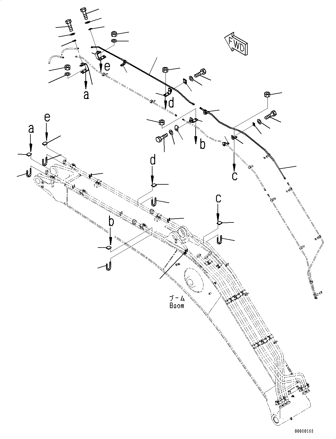 Схема запчастей Komatsu PC350LC-8 - СТРЕЛА, БЫСТРОСЪЕМН. МЕХ-М ТРУБЫ (/) (№-) СТРЕЛА, MM, -ДОПОЛН. АКТУАТОР ТРУБЫ, АККУМУЛЯТОР, ЕС ARRANGEMENT