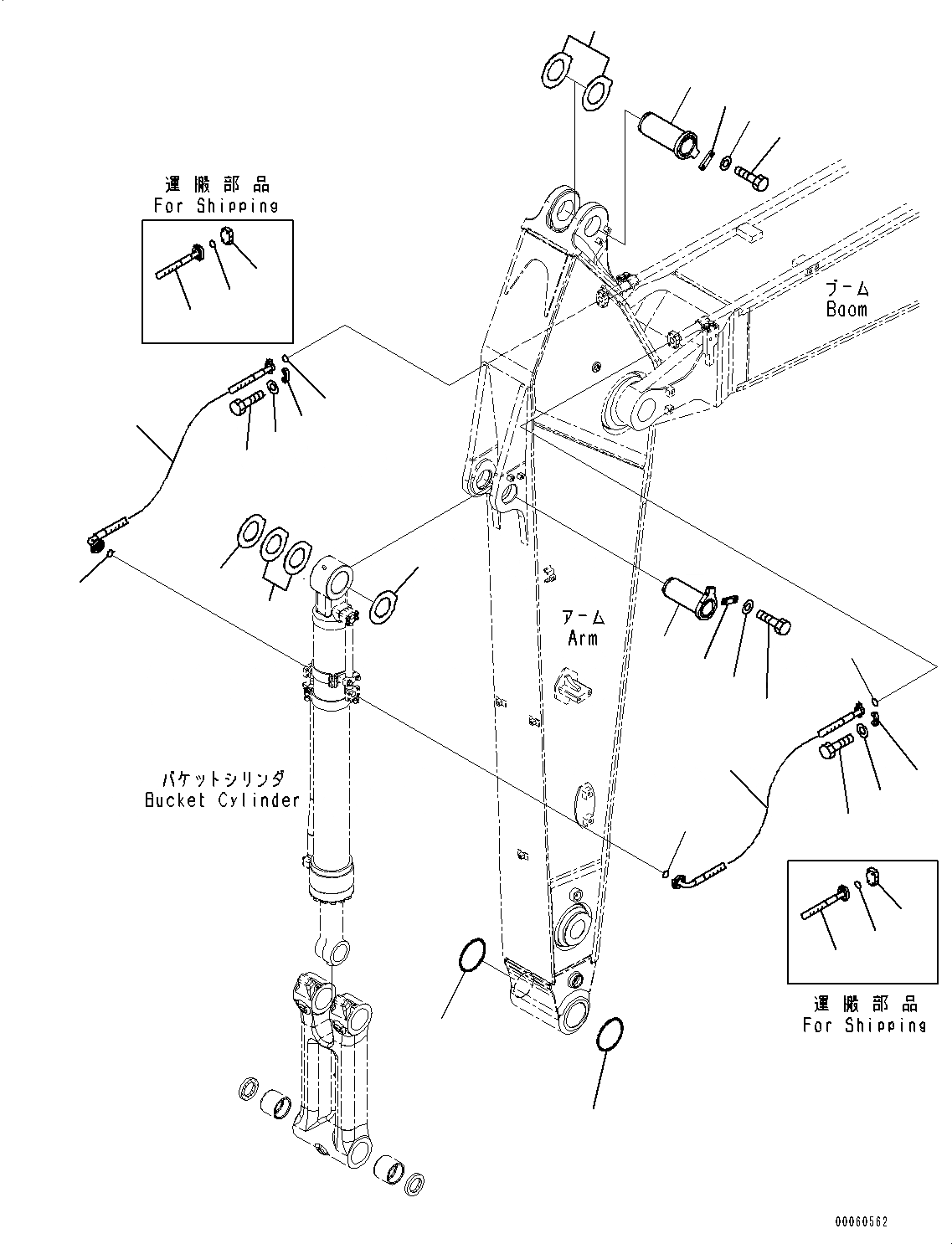 Схема запчастей Komatsu PC350LC-8 - РУКОЯТЬ, ПАТРУБКИ ЦИЛИНДРА КОВША И ПАЛЕЦ (№-7) РУКОЯТЬ, MM, УСИЛЕНН., -ДОПОЛН. АКТУАТОР ТРУБЫ, АККУМУЛЯТОР