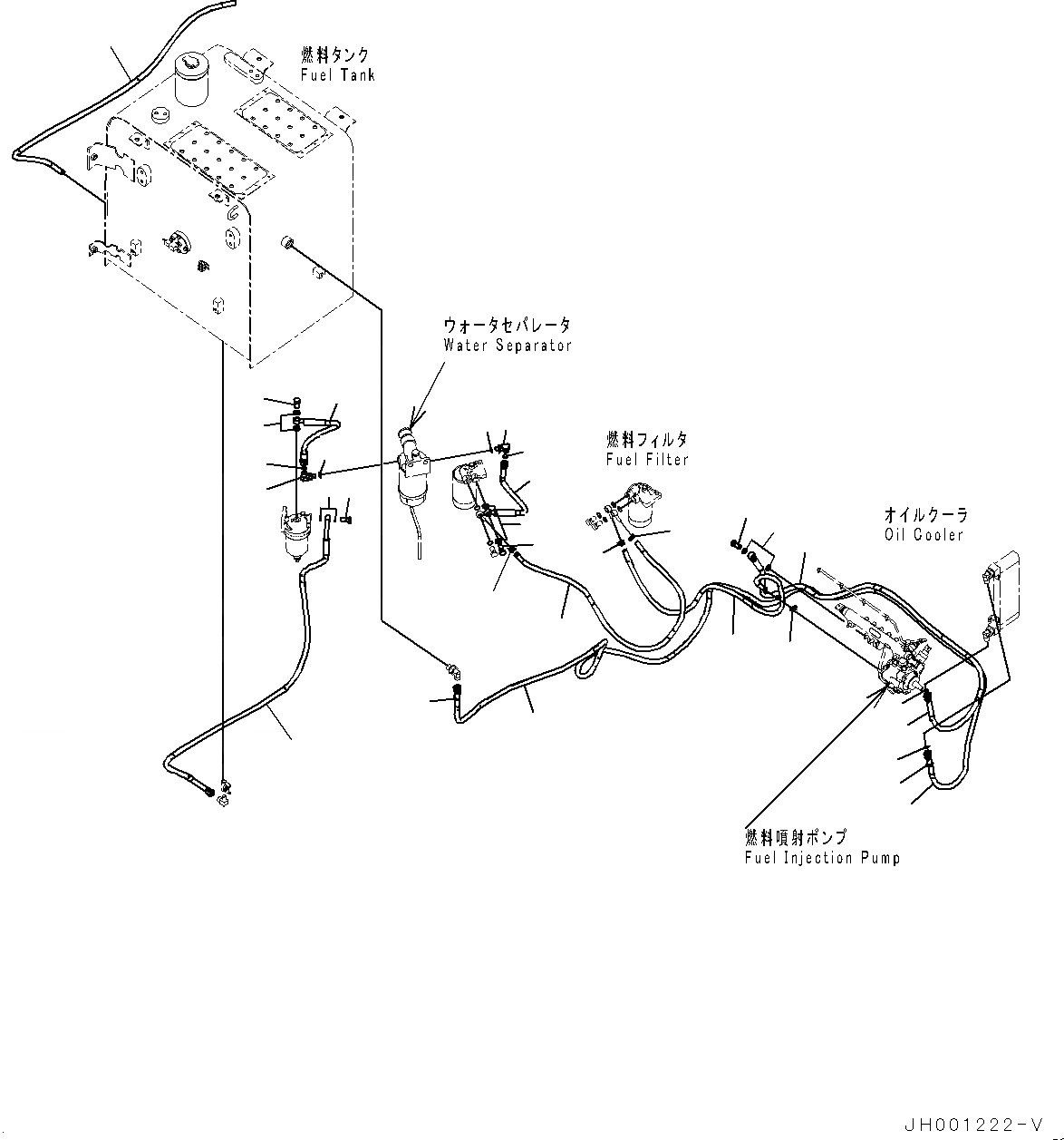 Схема запчастей Komatsu PC130-8 - ТОПЛИВН. ПОДАЮЩ. ТРУБЫ, ТОПЛИВОПРОВОД. (№8-8) ТОПЛИВН. ПОДАЮЩ. ТРУБЫ, С EXTRA BAD ТОПЛИВН. И ПЛОХ. ТОПЛИВО СПЕЦ-ЯIFICATION, ВОДН.+DUST, ДОПОЛН. ФИЛЬТР.