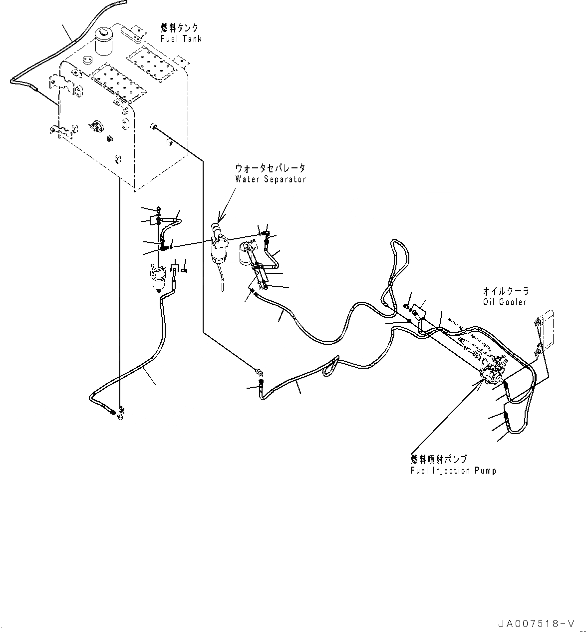 Схема запчастей Komatsu PC130-8 - ТОПЛИВН. ПОДАЮЩ. ТРУБЫ, ТОПЛИВОПРОВОД. (№8-) ТОПЛИВН. ПОДАЮЩ. ТРУБЫ, С EXTRA BAD ТОПЛИВН. И ПЛОХ. ТОПЛИВО СПЕЦ-ЯIFICATION, ВОДН.+DUST, ДОПОЛН. ФИЛЬТР.
