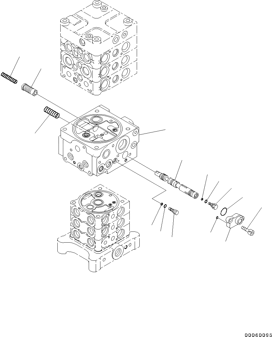 Схема запчастей Komatsu PC130-8 - УПРАВЛЯЮЩ. КЛАПАН, -КЛАПАН (/) (№8-) УПРАВЛЯЮЩ. КЛАПАН, БЕЗ -ДОПОЛН. АКТУАТОР ТРУБЫ