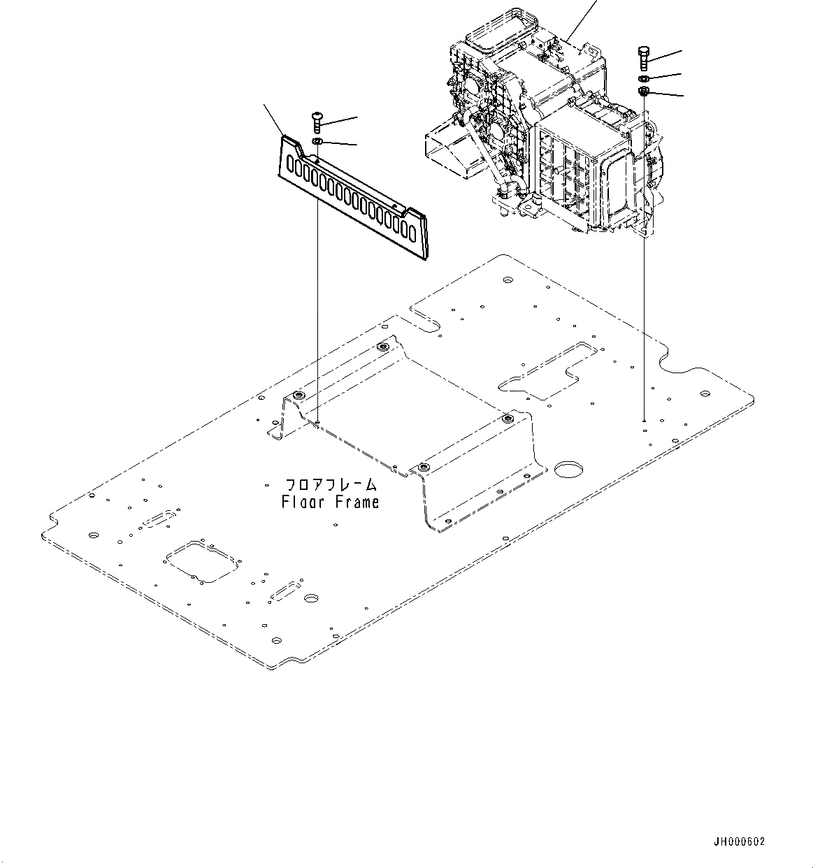 Схема запчастей Komatsu PC130-8 - КАБИНА, ПОЛ, БЛОК КОНДИЦИОНЕРА (№8-) КАБИНА, КАБИНА ROPS, ПРАВ. И ЗАДН. ФИКС. ОКНА, БЕЗ AM-FM РАДИО