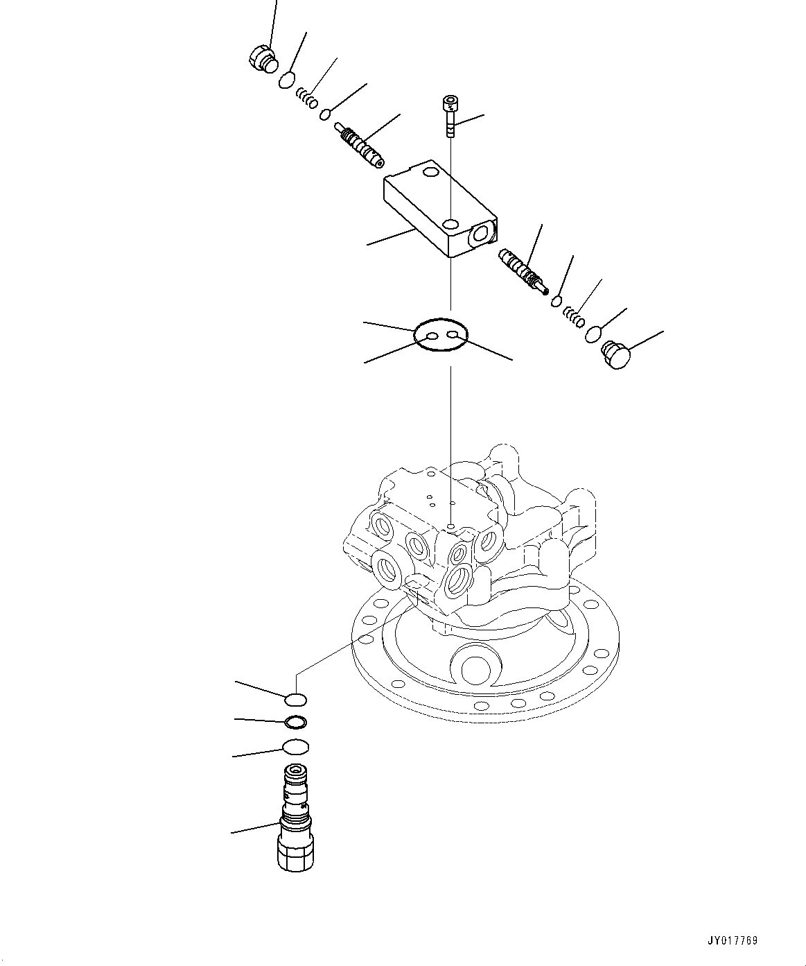 Схема запчастей Komatsu PC130-8 - МЕХАНИЗМ ПОВОРОТА И МОТОР, МОТОР ПОВОРОТА (/) (№8-) МЕХАНИЗМ ПОВОРОТА И МОТОР