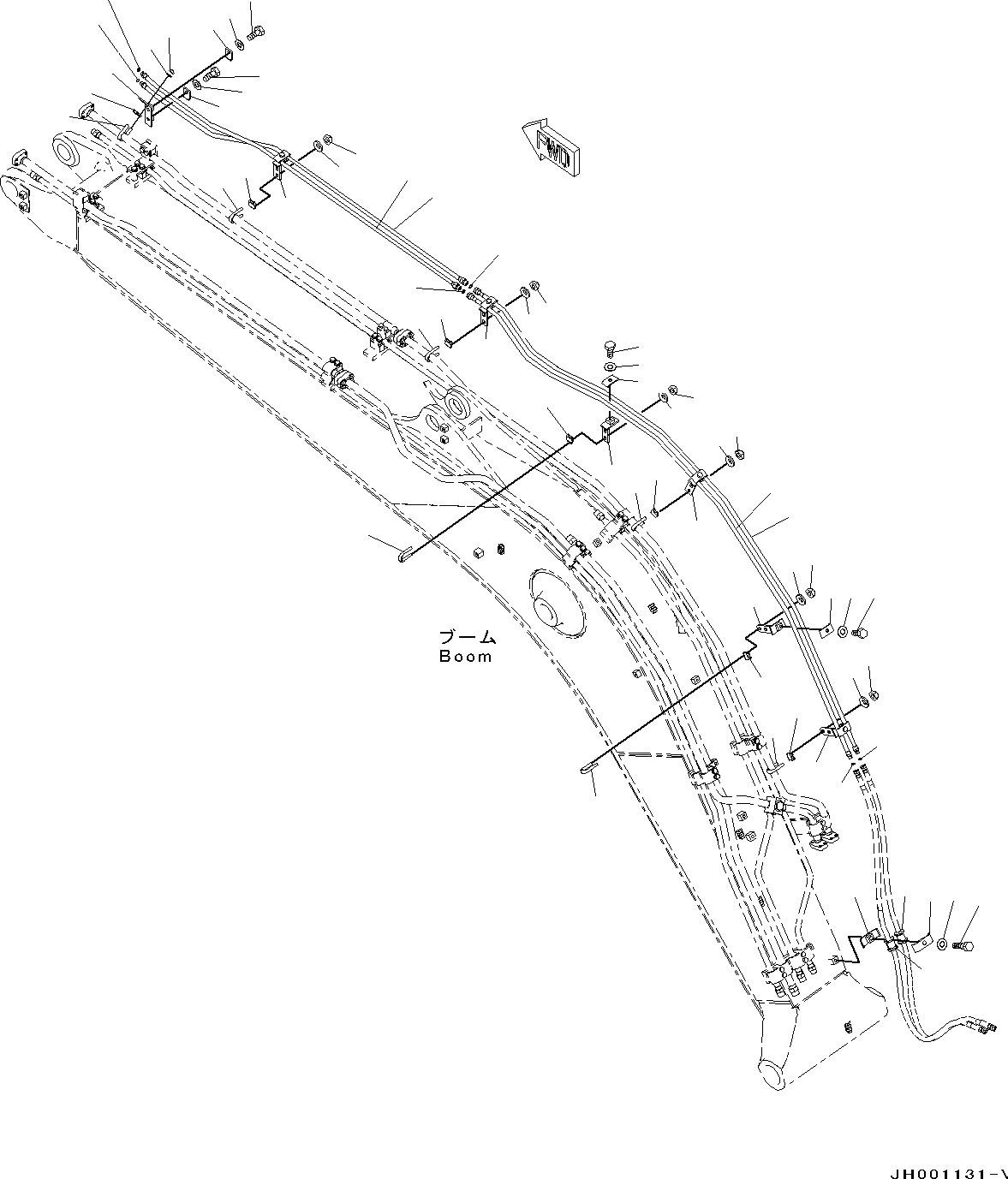Схема запчастей Komatsu PC130-8 - СТРЕЛА, БЫСТРОСЪЕМН. МЕХ-М ТРУБЫ (№8-8) СТРЕЛА, -АКТУАТОР, ЧАС. СИСТ. СМАЗКИ ТИП, ДЛЯ KAL