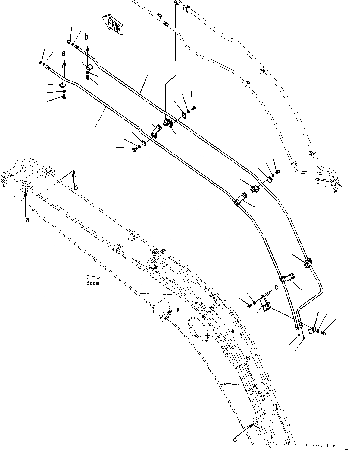 Схема запчастей Komatsu PC130-8 - СТРЕЛА, НАВЕСНОЕ ОБОРУД-Е (№88-) СТРЕЛА, -АКТУАТОР