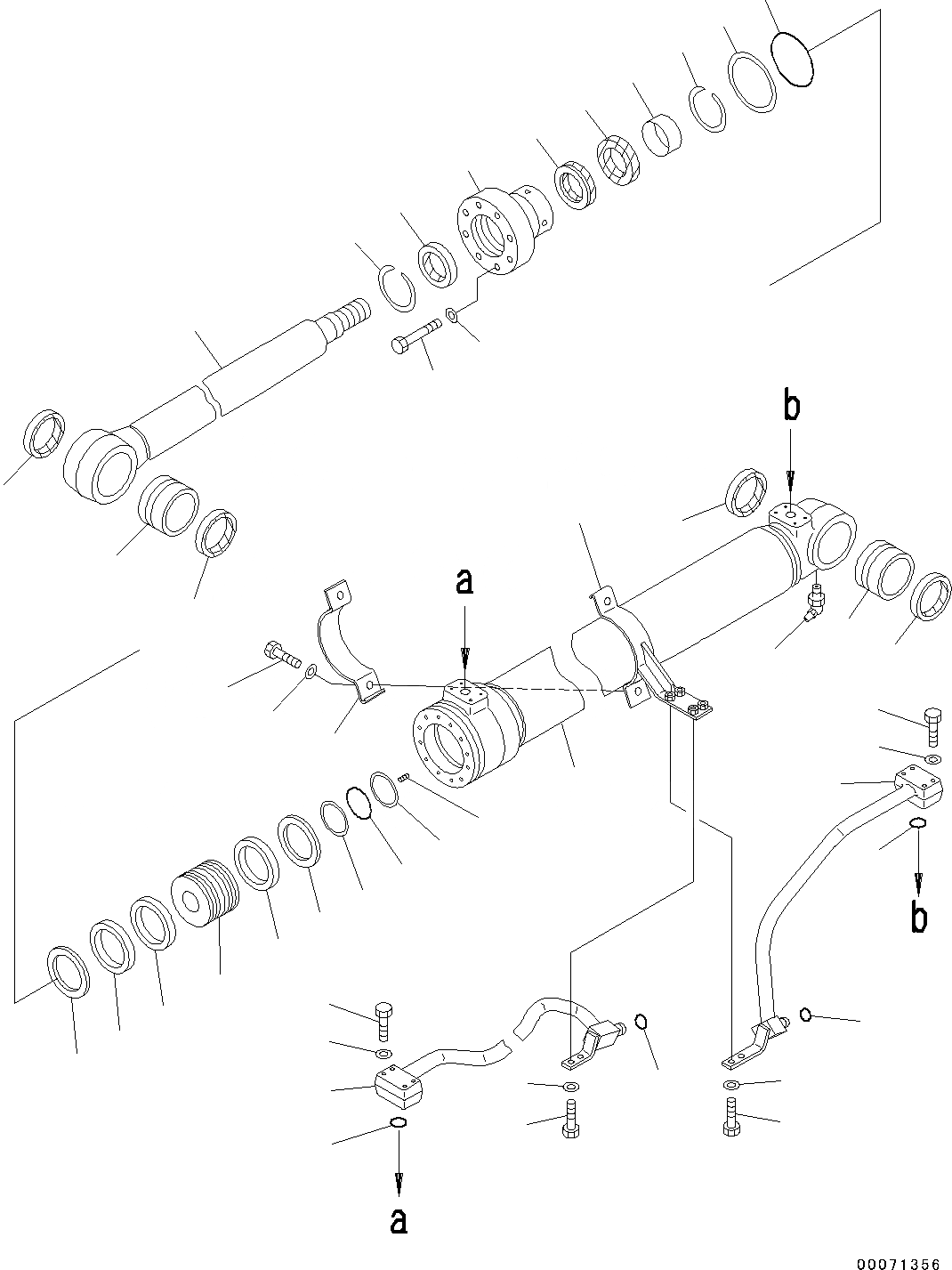 Схема запчастей Komatsu PC130-8 - ЦИЛИНДР СТРЕЛЫ, ПРАВ. (№8-) ЦИЛИНДР СТРЕЛЫ, ЧАС. СИСТ. СМАЗКИ ТИП
