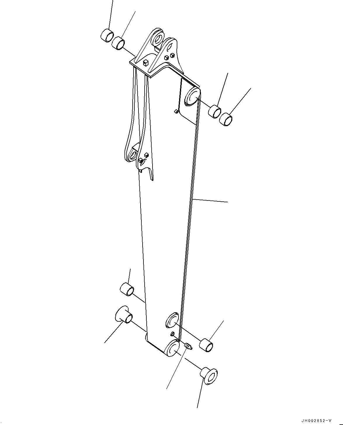 Схема запчастей Komatsu PC130-8 - РУКОЯТЬ, .M (№898-8) РУКОЯТЬ, MM