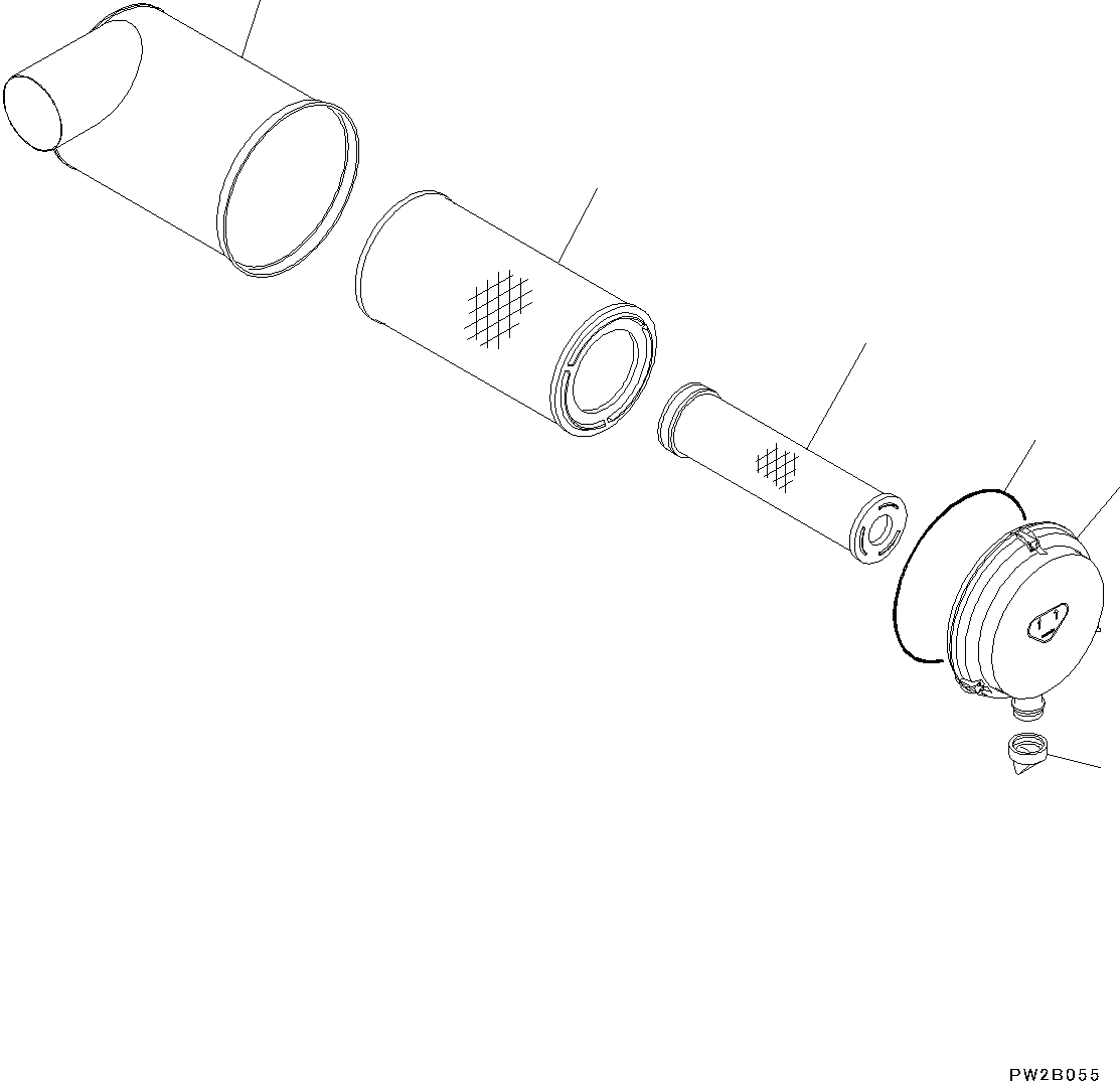 Схема запчастей Komatsu D39EX-22 - ВОЗДУХООЧИСТИТЕЛЬ, ВНУТР. ЧАСТИ (№-) ВОЗДУХООЧИСТИТЕЛЬ, С ВПУСК ВОЗДУХА RAIN КРЫШКА