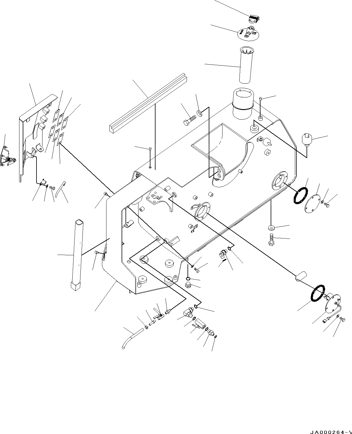 Схема запчастей Komatsu D39EX-22 - ТОПЛИВН. БАК., (№-99) ТОПЛИВН. БАК., БЕЗ EXTRA BAD ТОПЛИВН. И ПЛОХ. ТОПЛИВО СПЕЦ-ЯIFICATION, ВОДН.+DUST, ДОПОЛН. ФИЛЬТР.
