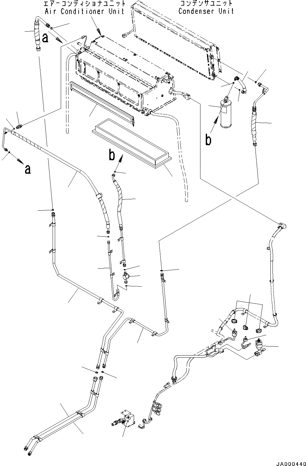 Схема запчастей Komatsu D39EX-22 - КАБИНА ROPS, КОНДИЦ. ВОЗДУХА КОНДЕНСАТОР БЛОК КРЕПЛЕНИЕ (№-) КАБИНА ROPS, С AM-FM STEREO РАДИО С CASSETTE, ДЛЯ СЕВ. АМЕРИКИ, С МАСТЕР КЛЮЧ, ДЛЯ MACHINE С KOMTRAX