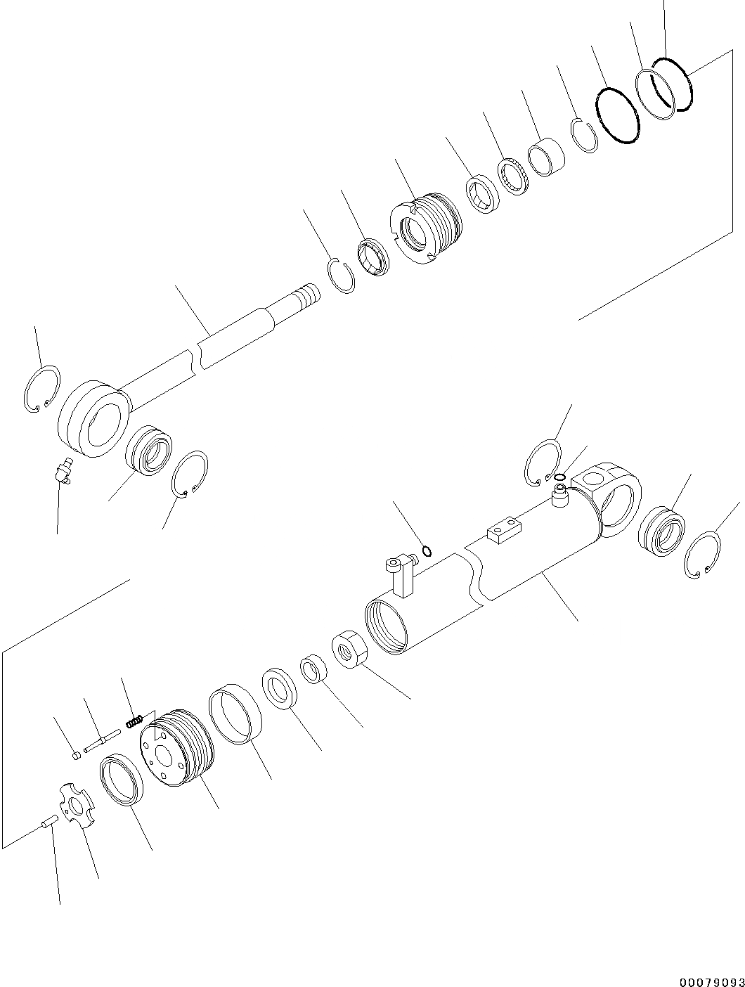 Схема запчастей Komatsu D39EX-22 - DOZER ОТВАЛ ЦИЛИНДР НАКЛОНА (№-) DOZER ОТВАЛ ЦИЛИНДР НАКЛОНА