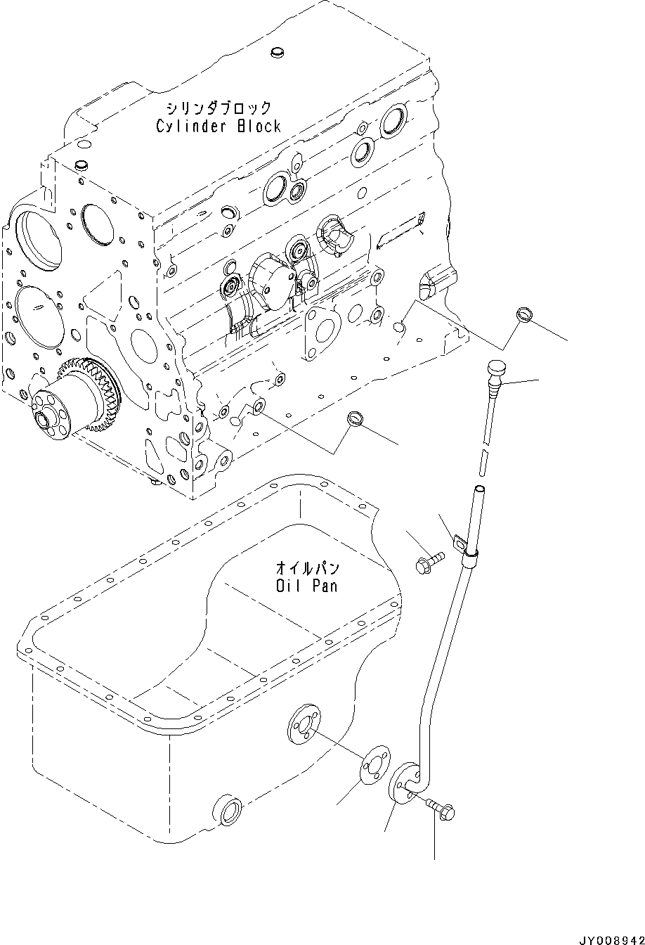 Схема запчастей Komatsu SAA4D107E-1AA - МАСЛ. ЩУП (№-) МАСЛ. ЩУП