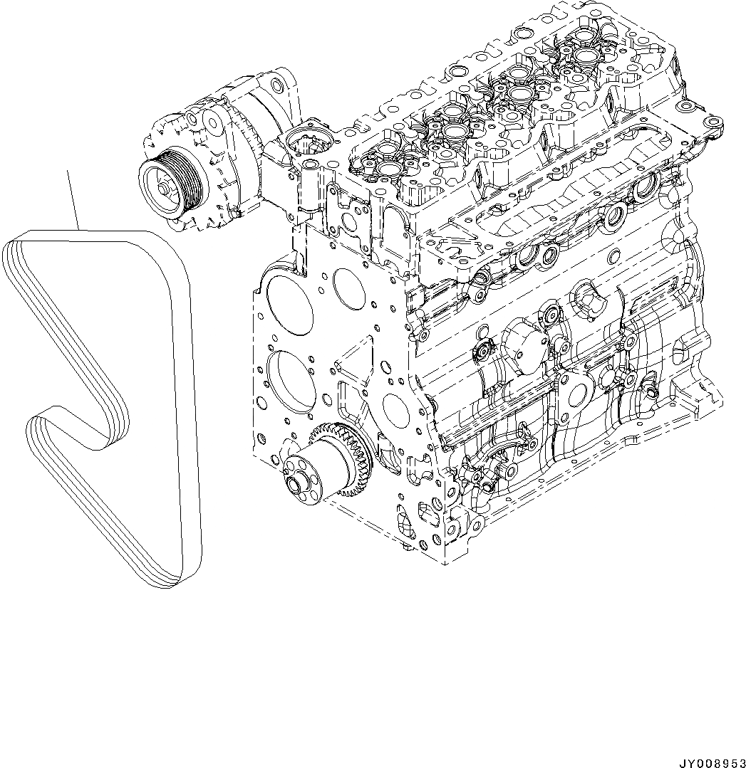Схема запчастей Komatsu SAA4D107E-1AA - ВЕНТИЛЯТОР ОХЛАЖДЕНИЯ РЕМЕНЬ (№-) ВЕНТИЛЯТОР ОХЛАЖДЕНИЯ РЕМЕНЬ