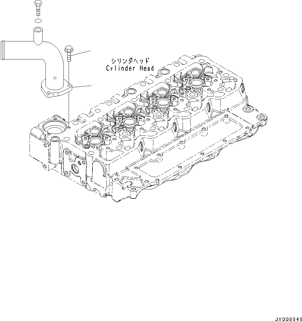 Схема запчастей Komatsu SAA4D107E-1AA - ХЛАДАГЕНТ ВЫПУСКН. СОЕДИН-Е (№-) ХЛАДАГЕНТ ВЫПУСКН. СОЕДИН-Е