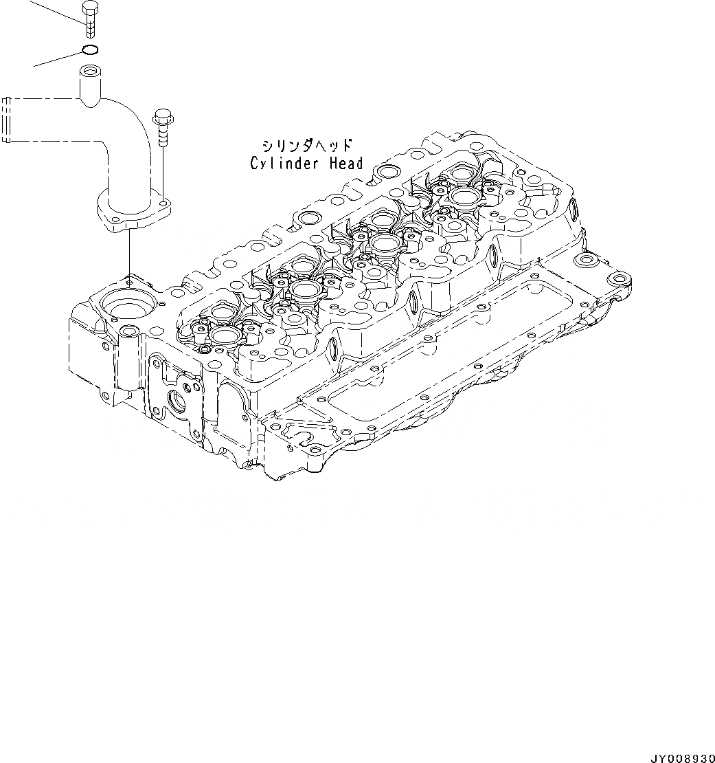 Схема запчастей Komatsu SAA4D107E-1AA - ХЛАДАГЕНТ ВЫПУСКН. СОЕДИН-Е (№-) ХЛАДАГЕНТ ВЫПУСКН. СОЕДИН-Е