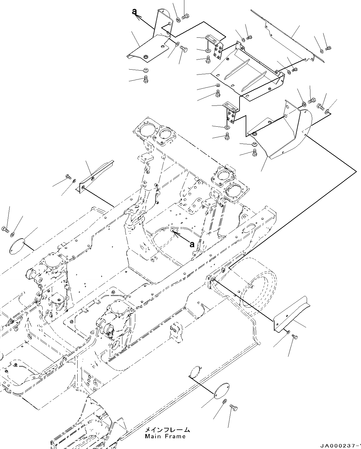 Схема запчастей Komatsu D39PX-22 - КРЫШКИ (№-) КРЫШКИ, ДЛЯ MACHINE БЕЗ ЗАДН. АКТУАТОР