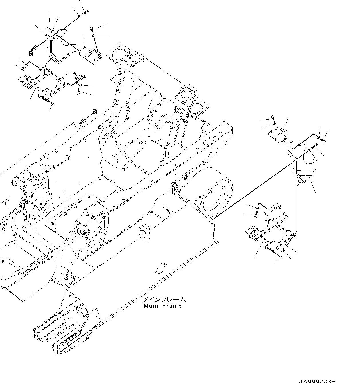 Схема запчастей Komatsu D39PX-22 - ЗАЩИТА ОПОРНЫХ КАТКОВ (№-) ЗАЩИТА ОПОРНЫХ КАТКОВ, С END СЕКЦ. ЗАЩИТА КАТКОВ