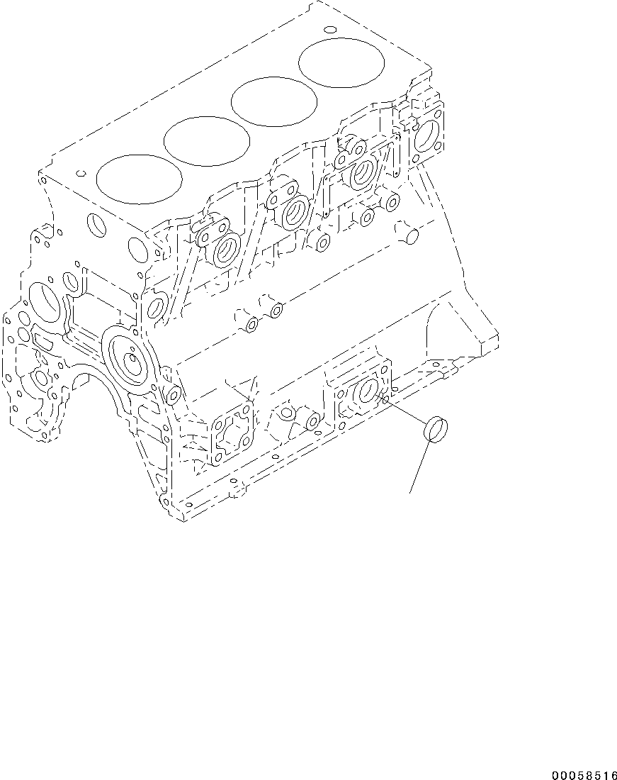 Схема запчастей Komatsu SAA4D95LE-5 - БЛОК ЦИЛИНДРОВ ЗАГЛУШКА(№79-) БЛОК ЦИЛИНДРОВ ЗАГЛУШКА