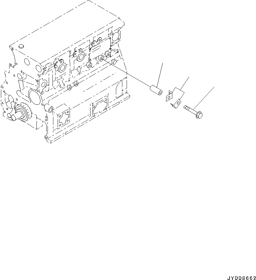 Схема запчастей Komatsu SAA4D95LE-5 - БЛОК ЦИЛИНДРОВ(№79-) БЛОК ЦИЛИНДРОВ