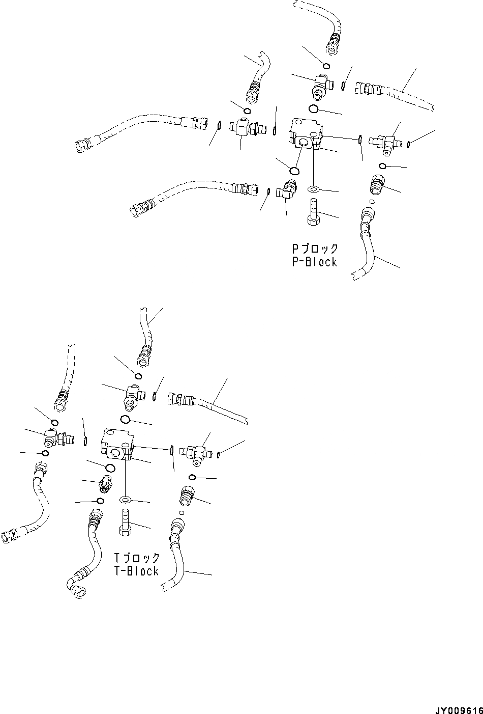 Схема запчастей Komatsu PC45MR-3 - КАБИНА, ПОЛ, P, T БЛОК И УПЛОТНЕНИЕ (№-) КАБИНА, -НАВЕСН. ОБОРУД