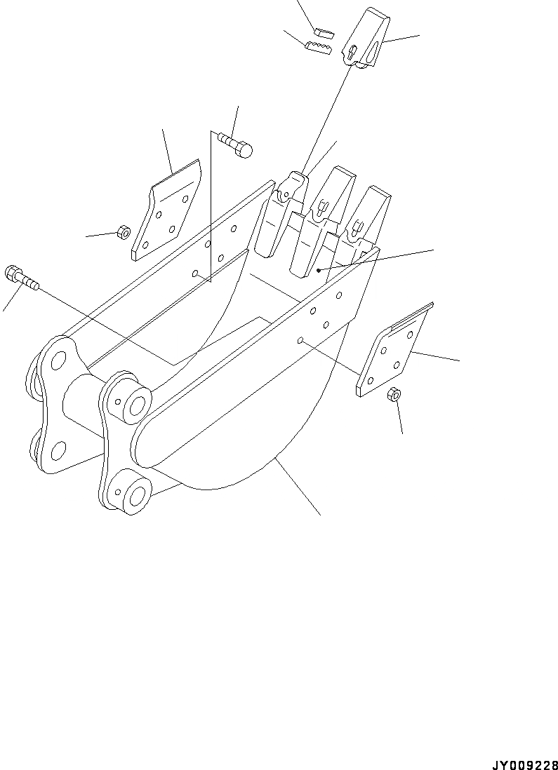 Схема запчастей Komatsu PC45MR-3 - ЭКСКАВАТ. КОВШ (№-) ЭКСКАВАТ. КОВШ, .M, HEAP .M, MM ШИР., ВЕРТИКАЛЬН. ПАЛЕЦ