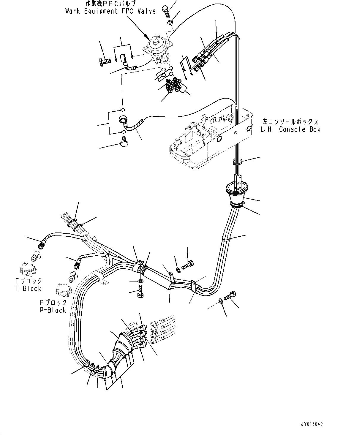 Схема запчастей Komatsu PC18MR-3 - ОСНОВН. КОНСТРУКЦИЯ, ПОЛ, КЛАПАН PPCДЛЯ РАБОЧ. ОБОРУД-Я, ЛЕВ. (№-8) ОСНОВН. КОНСТРУКЦИЯ, С МАСТЕР КЛЮЧ, ДЛЯ -ДОПОЛН. АКТУАТОР ТРУБЫ, СЕВ. АМЕРИКА